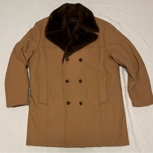 Vintage Cal-Jac Button Up Wool Coat Size Medium